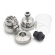 NarVa Style RTA Rebuildable Tank Atomizer - Silver, 316SS + PCTG, 22mm Diameter