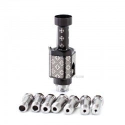 SXK Monarchy The Crown Minimal RBA (TC Mini) Style RBA Bridge for Billet / Boro Box Mod - Black Pattern