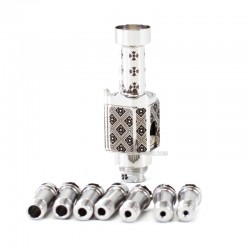 SXK Monarchy The Crown Minimal RBA (TC Mini) Style RBA Bridge for Billet / Boro Box Mod - Silver Pattern