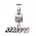 SXK Monarchy The Crown Minimal RBA (TC Mini) Style RBA Bridge for Billet / Boro Box Mod - Silver D Pattern