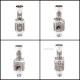 SXK Monarchy The Crown Minimal RBA (TC Mini) Style RBA Bridge for Billet / Boro Box Mod - Silver D Pattern