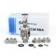 SXK Monarchy The Crown Minimal RBA (TC Mini) Style RBA Bridge for Billet / Boro Box Mod - Silver D Pattern