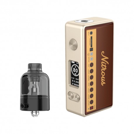 Authentic MECHVAPE X Nitrous Pocket 80W Box Mod Starter Kit - Nitro Tone Peek, VW 5~80W, 1 x 18650