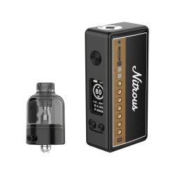 Authentic MECHVAPE X Nitrous Pocket 80W Box Mod Starter Kit - Nitro Tone Black, VW 5~80W, 1 x 18650