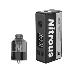 Authentic MECHVAPE X Nitrous Pocket 80W Box Mod Starter Kit - Nitro Access Black, VW 5~80W, 1 x 18650
