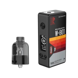 Authentic MECHVAPE X Nitrous Pocket 80W Box Mod Starter Kit - VHS Dynamics Black, VW 5~80W, 1 x 18650