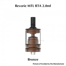 Authentic Ambition Mods Revorie MTL RTA Rebuildable Atomizer - Bronze, Air Pins 0.8, 1.0, 1.2mm, 2.0ml, 23mm Diameter