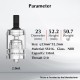 Authentic Ambition Mods Revorie MTL RTA Rebuildable Atomizer - Silver, Air Pins 0.8, 1.0, 1.2mm, 2.0ml, 23mm Diameter