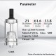 Authentic Ambition Mods Revorie MTL RTA Rebuildable Atomizer - Bronze, Air Pins 0.8, 1.0, 1.2mm, 5.0ml, 23mm Diameter