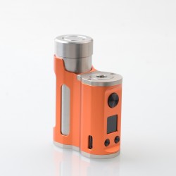 Authentic MECHVAPE Paramour V2 100W VW SBS Box Mod - Silver Orange, VW 5~100W, 1 x 18650 / 21700