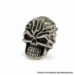 Authentic ThunderCloud Thunder Cloud Bonza Pro Mech Replacement Emblem - Model 9 Hellfire Skull, White Copper
