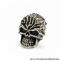 Authentic ThunderCloud Thunder Cloud Bonza Pro Mech Replacement Emblem - Model 9 Hellfire Skull, White Copper