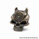 Authentic ThunderCloud Thunder Cloud Bonza Pro Mech Replacement Emblem - Model G Yaksha Bullet Skull, Brass + White Copper