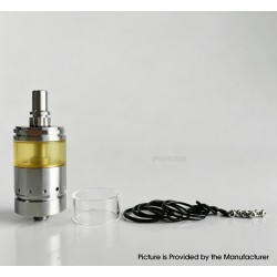 RekaVape Ghost Ring Style RTA Rebuildable Tank Atomizer - Silver, 316SS + PEI, 4ml, 22mm Diamter