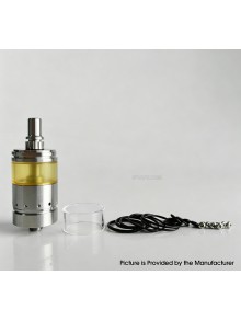 RekaVape Ghost Ring Style RTA Rebuildable Tank Atomizer - Silver, 316SS + PEI, 4ml, 22mm Diamter