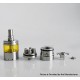 RekaVape Ghost Ring Style RTA Rebuildable Tank Atomizer - Silver, 316SS + PEI, 4ml, 22mm Diamter