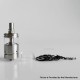 RekaVape Ghost Ring Style RTA Rebuildable Tank Atomizer - Silver, 316SS + PCTG, 4ml, 22mm Diamter