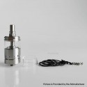 RekaVape Ghost Ring Style RTA Rebuildable Tank Atomizer - Silver, 316SS + PCTG, 4ml, 22mm Diamter