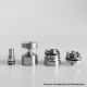 RekaVape Ghost Ring Style RTA Rebuildable Tank Atomizer - Silver, 316SS + PCTG, 4ml, 22mm Diamter