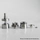 RekaVape Ghost Ring Style RTA Rebuildable Tank Atomizer - Silver, 316SS + PCTG, 4ml, 22mm Diamter