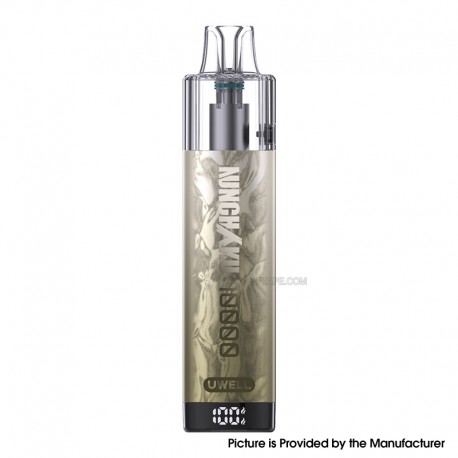 [Ships from Bonded Warehouse] Authentic Uwell Nunchaku 10000 16W Refillable Pod Kit - Champagne Gold, 1900mAh, 10ml, 0.8ohm