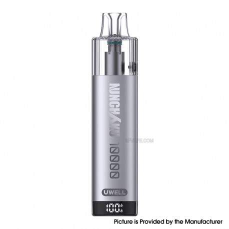 [Ships from Bonded Warehouse] Authentic Uwell Nunchaku 10000 16W Refillable Pod Kit - Mist Gray, 1900mAh, 10ml, 0.8ohm