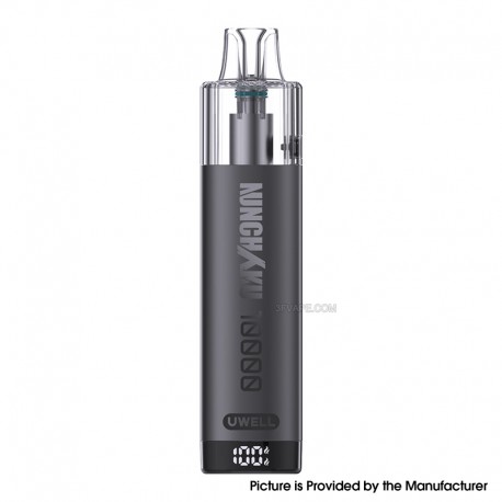 [Ships from Bonded Warehouse] Authentic Uwell Nunchaku 10000 16W Refillable Pod Kit - Elegant Black, 1900mAh, 10ml, 0.8ohm