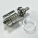 Ghost Ring Style RTA Rebuildable Tank Atomizer - Silver, Titanium + Glass, 4ml, 22mm Diamter