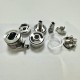 Ghost Ring Style RTA Rebuildable Tank Atomizer - Silver, SS + Glass, 4ml, 22mm Diamter