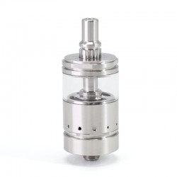 SXK Ghost Ring Style RTA Rebuildable Tank Atomizer - Silver, 316SS + Glass, 4ml, 22mm Diamter