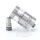 SXK Ghost Ring Style RTA Rebuildable Tank Atomizer - Silver, 316SS + Glass, 4ml, 22mm Diamter