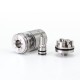 SXK Ghost Ring Style RTA Rebuildable Tank Atomizer - Silver, 316SS + Glass, 4ml, 22mm Diamter