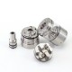 SXK Ghost Ring Style RTA Rebuildable Tank Atomizer - Silver, 316SS + Glass, 4ml, 22mm Diamter