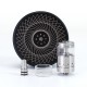 SXK Ghost Ring Style RTA Rebuildable Tank Atomizer - Silver, 316SS + Glass, 4ml, 22mm Diamter