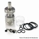 YFTK Ghost Ring Style RTA Rebuildable Tank Atomizer - Silver, SS + Glass, 4ml, 22mm Diamter