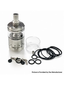 YFTK Ghost Ring Style RTA Rebuildable Tank Atomizer - Silver, SS + Glass, 4ml, 22mm Diamter
