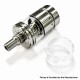 YFTK Ghost Ring Style RTA Rebuildable Tank Atomizer - Silver, SS + Glass, 4ml, 22mm Diamter
