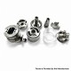 YFTK Ghost Ring Style RTA Rebuildable Tank Atomizer - Silver, SS + Glass, 4ml, 22mm Diamter