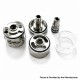 YFTK Ghost Ring Style RTA Rebuildable Tank Atomizer - Silver, SS + Glass, 4ml, 22mm Diamter