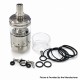 YFTK Ghost Ring Style RTA Rebuildable Tank Atomizer - Silver, SS + Glass, 4ml, 22mm Diamter