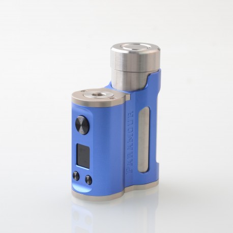 Authentic MECHVAPE Paramour V2 100W VW SBS Box Mod - Silver Blue, VW 5~100W, 1 x 18650 / 21700