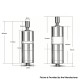Flash 4.5S+ Style 22mm RTA Rebuildable Tank Atomizer - Beige, PEEK + Stainless Steel, 22mm Diameter