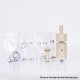 Flash 4.5S+ Style 22mm RTA Rebuildable Tank Atomizer - Beige, PEEK + Stainless Steel, 22mm Diameter