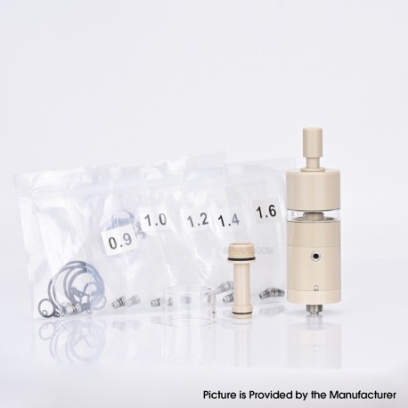 Flash 4.5S+ Style 22mm RTA Rebuildable Tank Atomizer - Beige, PEEK + Stainless Steel, 22mm Diameter