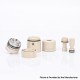 Flash 4.5S+ Style 22mm RTA Rebuildable Tank Atomizer - Beige, PEEK + Stainless Steel, 22mm Diameter