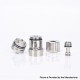 Flash 4.5S+ Style 22mm RTA Rebuildable Tank Atomizer - Silver, Titanium + Stainless Steel, 22mm Diameter