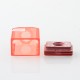 Authentic Veepon Tita X2 Boro Tank for BB / Billet / Boro Mod - Damascus + Red, Stainless Steel + PCTG