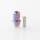 Rekavape Mission XV Arc Style Integrated Drip Tip + Fire Button Set for dotMod dotAIO V2 Pod - Rainbow Splatter, Titanium + SS