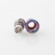 Rekavape Mission XV Arc Style Integrated Drip Tip + Fire Button Set for dotMod dotAIO V2 Pod - Rainbow Splatter, Titanium + SS