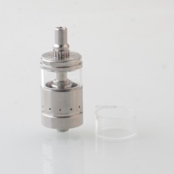 RekaVape Ghost Ring Style RTA Rebuildable Tank Atomizer - Silver, 316SS + PCTG, 4ml, 22mm Diamter
